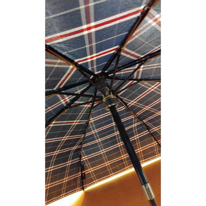 Knirps T200 medium duomatic check navy